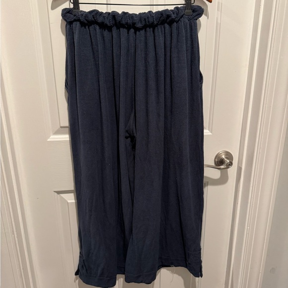 Intimately By Free People Navy Blue Waffle Knit Lounge Pajama Pants Size S - Picture 6 of 13